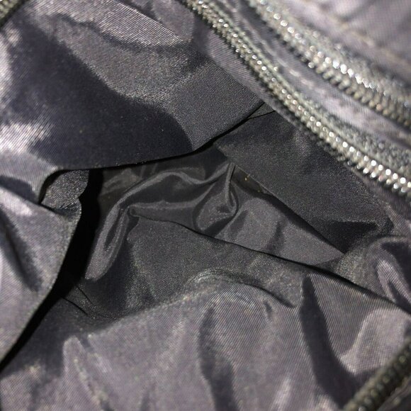 Lina Shoulder Bag Woven Zip Top Black Knit Handbag Purse Boho Hobo - Picture 11 of 12